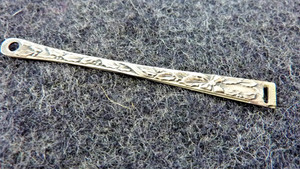 Antique Vintage Sterling Silver Floral Pattern Single Bodkin Ribbon Threader
