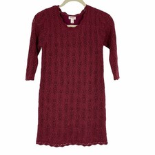 Cat  Jack Burgandy Knit Dress Girls Large 10/12 NWT