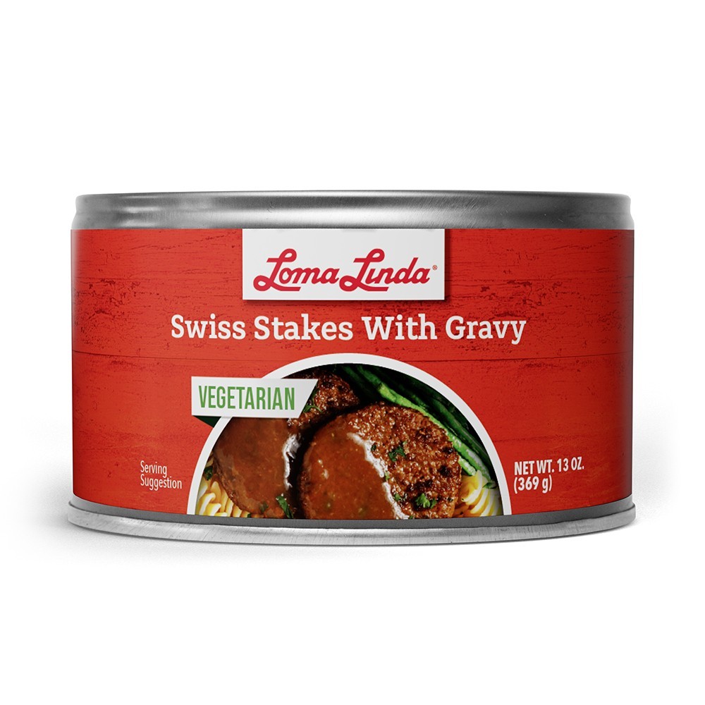 Loma Linda - Swiss Stake with Gravy  (13 oz.) - Plant Based - Vegetarian