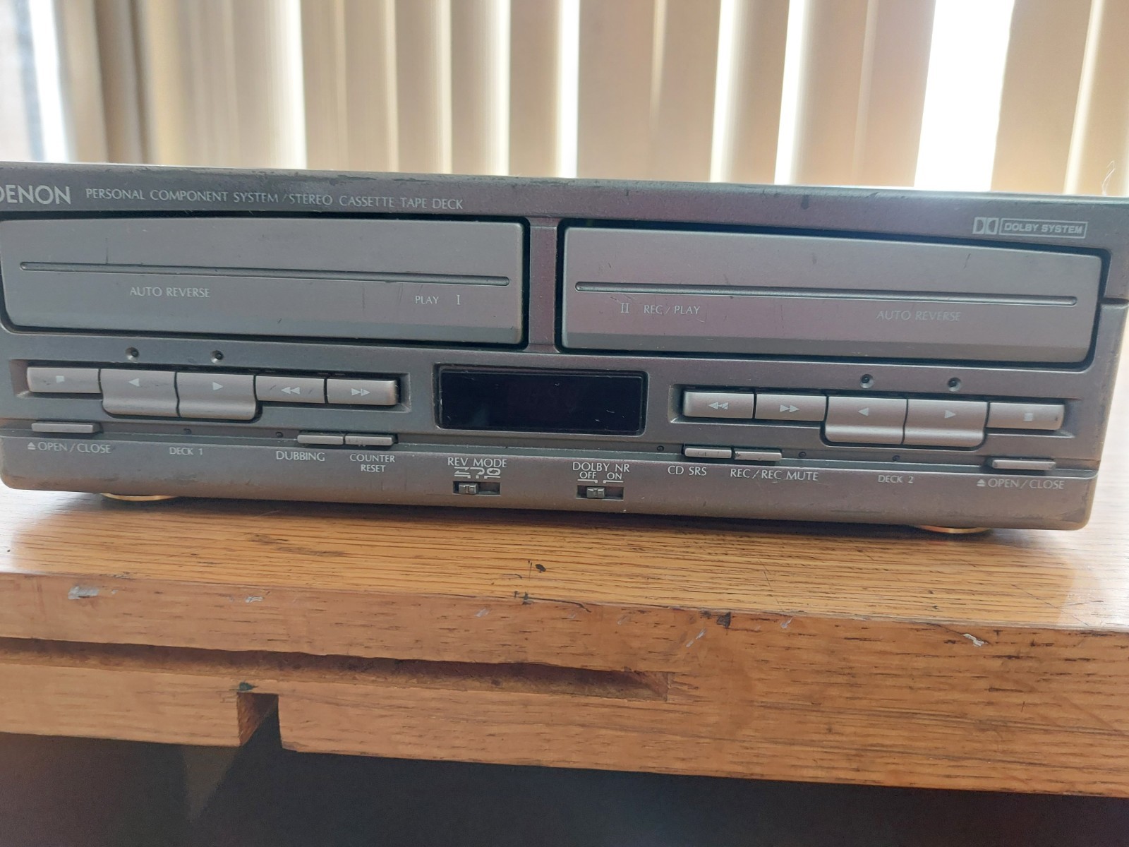 Denon personal component system/stereo cassette tape deck Model UDR-60 Works!