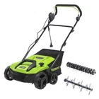 Greenworks 13A 14 Inch Dethatcher Scarifier Lightweight Corded Lawn Tool