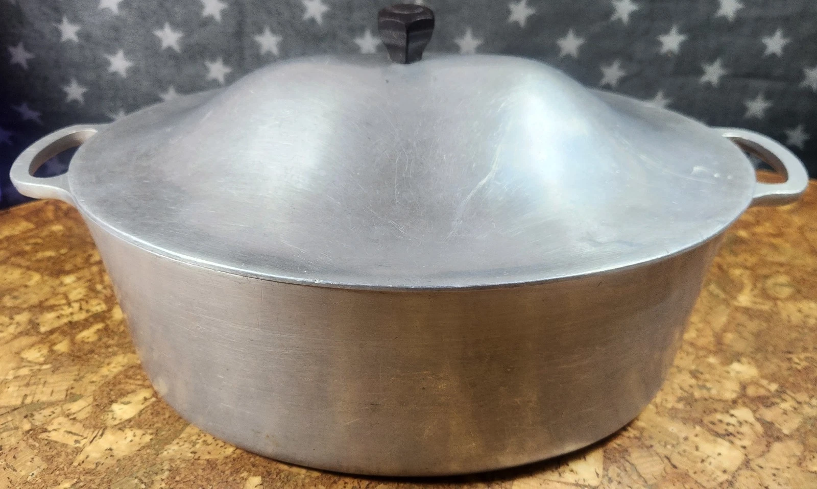 Vintage Cast-Rite Ware Dutch Oven w/ Lid 7 Qt Oval Roaster GOOD+ flat bottom