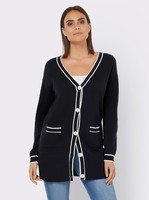 Strickjacke Blau 36 R. Cardona Damen Cardigan Kontraststreifen UVP:49,99€ 4.3309