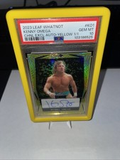2023 Leaf Whatnot Kenny Omega Channel Exclusive Yellow 1/1 Card PSA 10 Graded