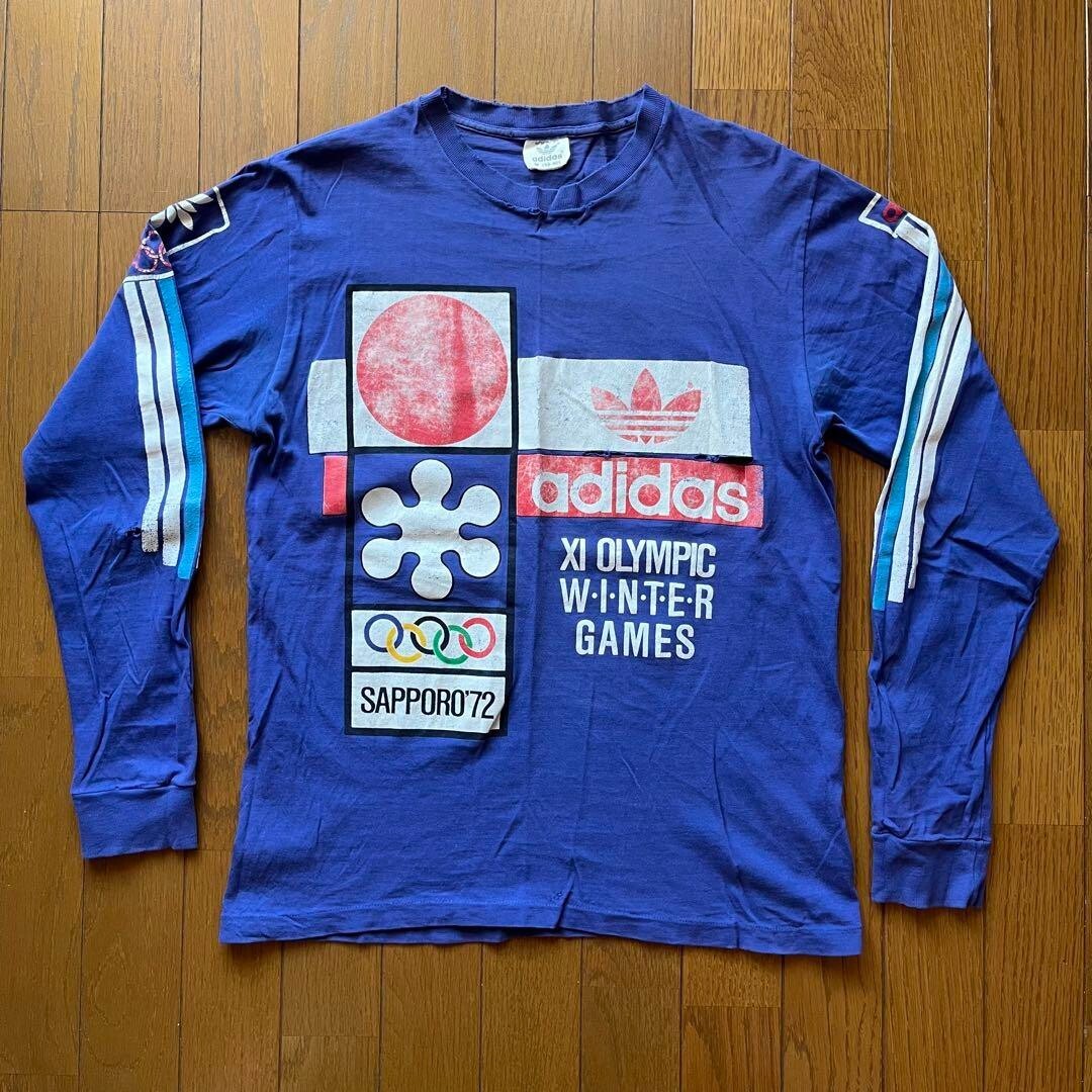 ■adidas■Originals Olympics graphic Tシャツ Vintage Adidas Sapporo 1972 Olympics Long Sleeve T-Shirt