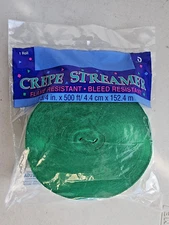 FUN EXPRESS /C581 Green Jumbo Crepe Paper Streamer Party Decor 500FT