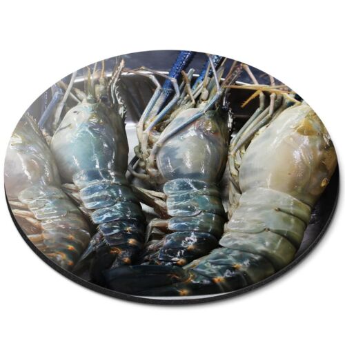 Tapis de souris rond crevettes géantes d'eau douce nourriture café poisson #51012 - Photo 1 sur 1