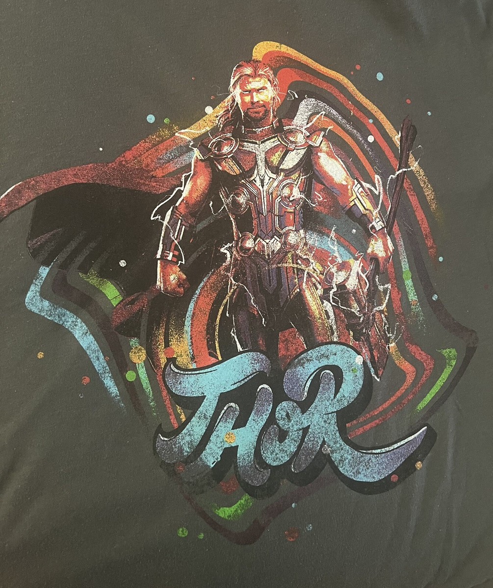 Vintage Thor Y2K  Shirt L/G Comic Shirt Marvel Avengers View 2