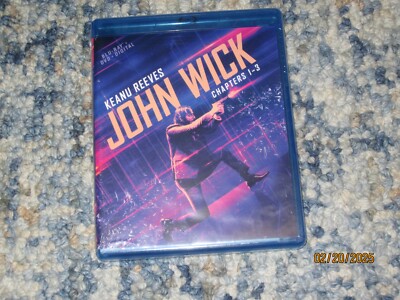John Wick: Chapters 1-3 (Blu-ray) All 3 Films - Keanu Reeves, Ian McShane - NEW