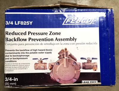 Febco Reduced Pressure Zone Backflow Prevention Assembly 3/4 LF825Y NEW IN BOX