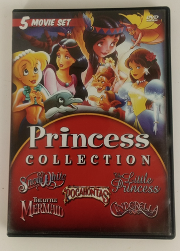 Princess Collection: 5 Movie Set (DVD, 2010) Snow White Mermaid ...