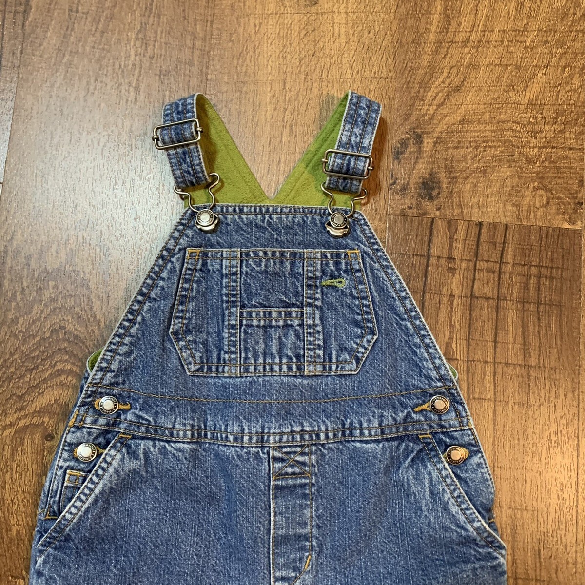 Gymboree Gymsport Fleece Lined Denim Bib Overalls X-Small 18-24 
