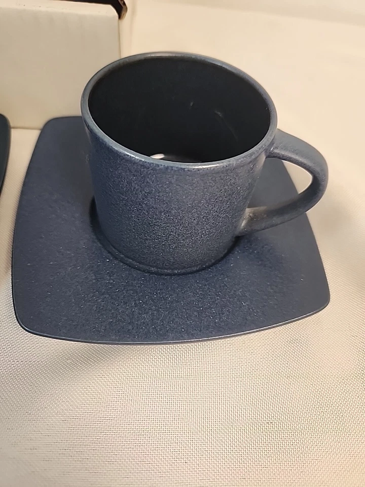 Espresso Sasaki Kyoto azul cobalto 6 tazas y 2 platillos 8 piezas Japón #19000 NUEVO Foto 2 de 4