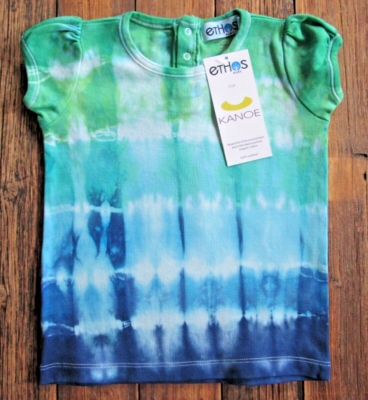 『TEN TEE TIE DYE BLUE M』 ethos BABY Paris 4T Shirt Tie Dye Girls Tee Blue Green Organic