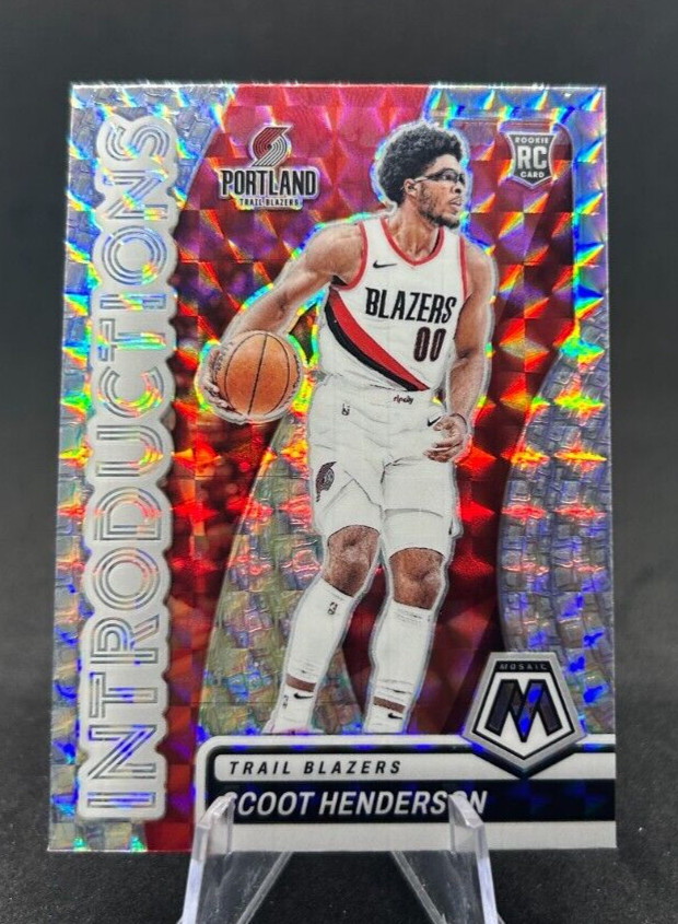 Scoot Henderson 2023-24 NBA Panini Mosaic Silver Introductions Rookie RC Blazers