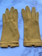 Vintage Mustard Yellow Meyers Make Gloves With Bows