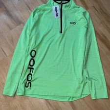 Oofos Green Half Zip Long Sleeve Size XL
