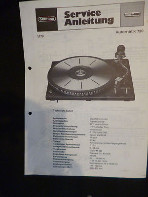 Original Service Manual Grundig Automatik 730