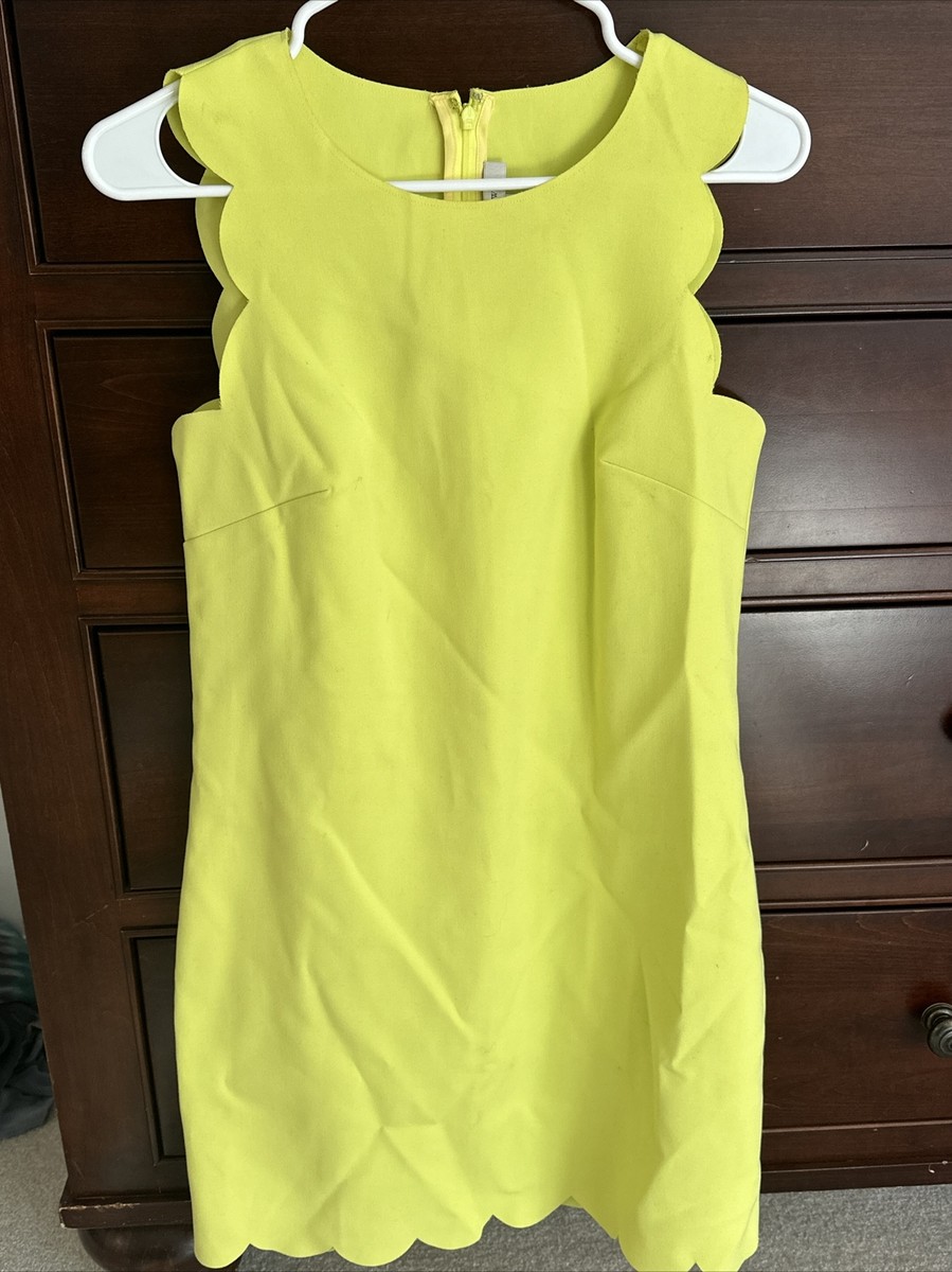 J. Crew Scalloped Classic Lime Green Shift Dress Size 2 ~ Style 63746 EUC J. Crew Scalloped Classic Lime Green Shift Dress Size 2 ~ Style 63746 EUC