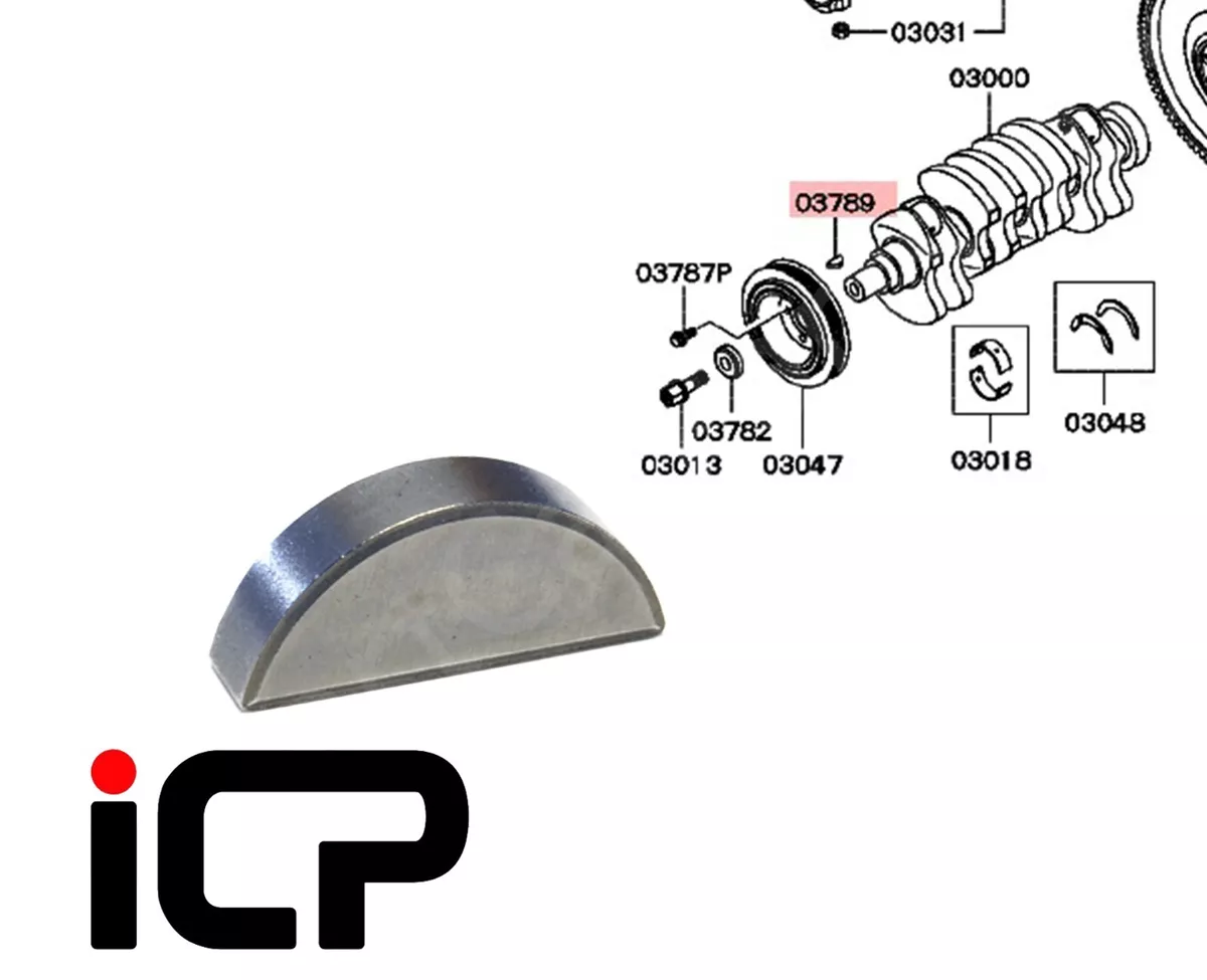 Genuine Crankshaft Woodruff Key MD008959 Fits: Mitsubishi Lancer 