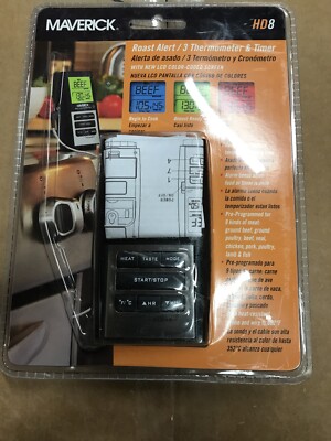 MAVERICK HD8 OVEN ROAST TEMPERATURE THERMOMETER TIMER DIGITAL PROGRAMMABLE ALARM