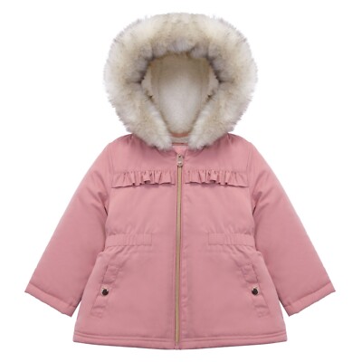 Rokka&Rolla Baby Toddler Girls' Sherpa Fleece Lined Parka Coat