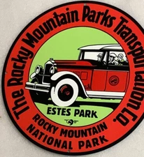 Vintage Style  Rocky Mountain National Park Transportation Co Steel Sign