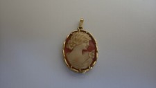 ♥ ♥ Anhänger Gemme Muschelgemme  in 333/8 Karat Gold ♥ ♥