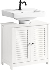 Mobiletto da Lavandino 2 Ante 4 Ripiani Mobile Sotto Lavabo per Bagno 35x60x58cm