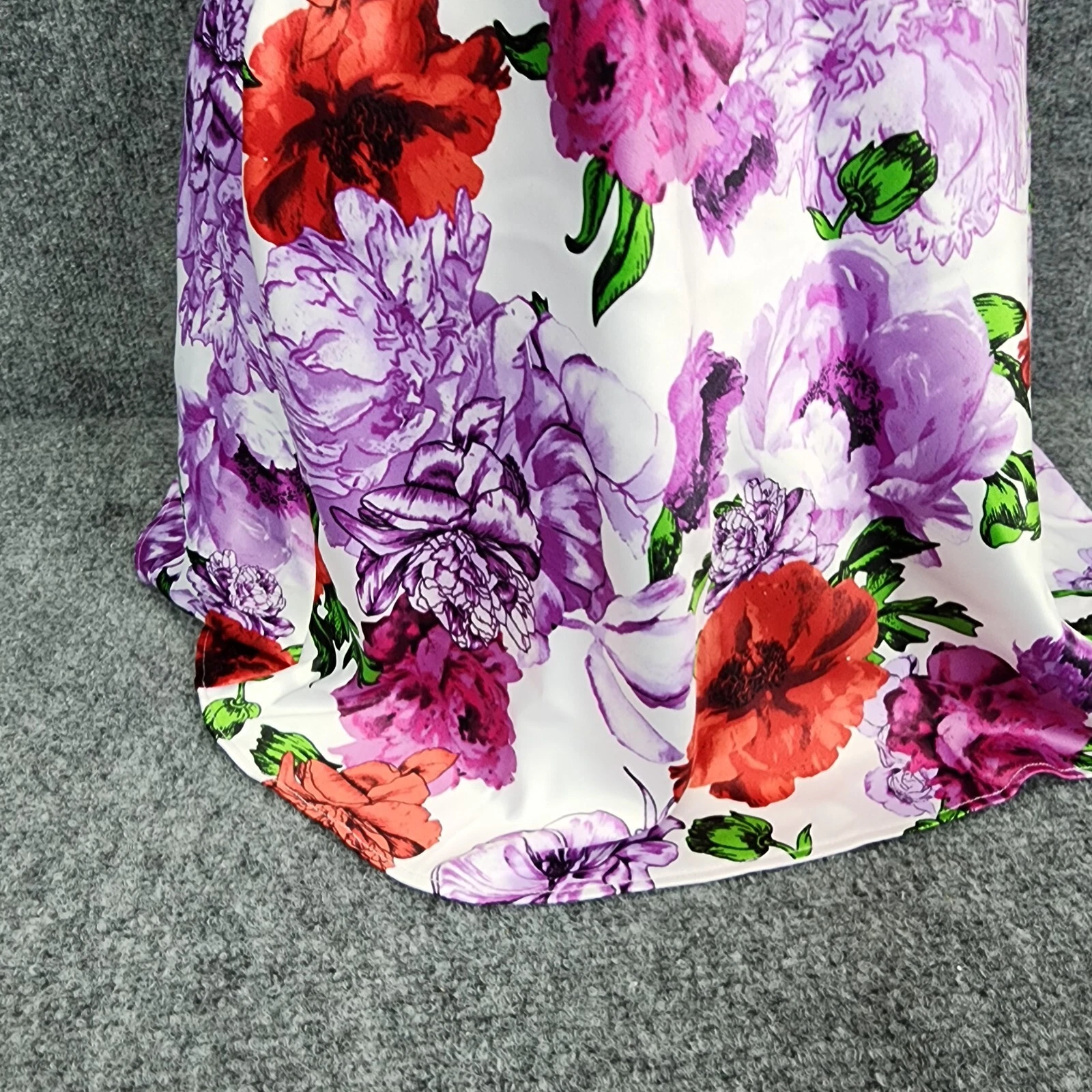 UNDERCOVER Abito da notte Victoria's Secret SLIP floreale bianco VIOLA rosso nero pizzo grande