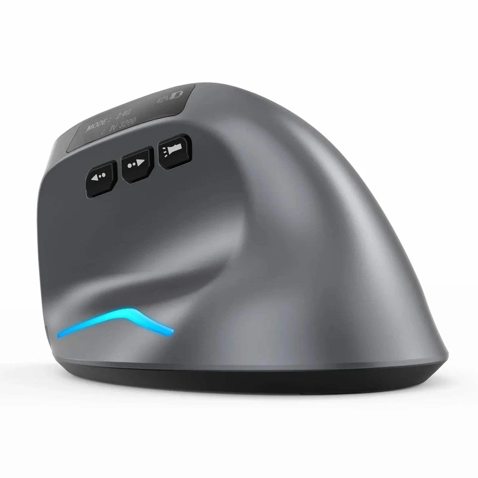 ZELOTES F-26C Vertical Ergonomic Mouse 2.4GHz BT Wireless Vertical Mouse 3200DPI - Image 2 of 4