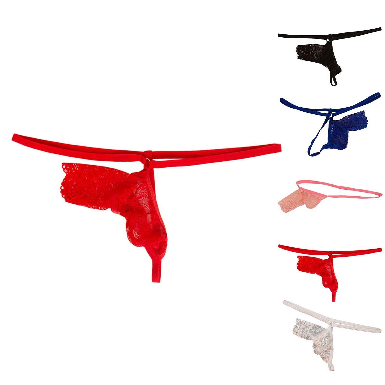 Men's Solid Color Sexy Underwear Lace Hollow Underwear Womens Valentine Tops