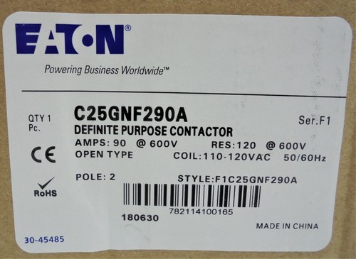 EATON C25GNF290A CONTATTORE SCOPO DEFINITO - Foto 2 di 6