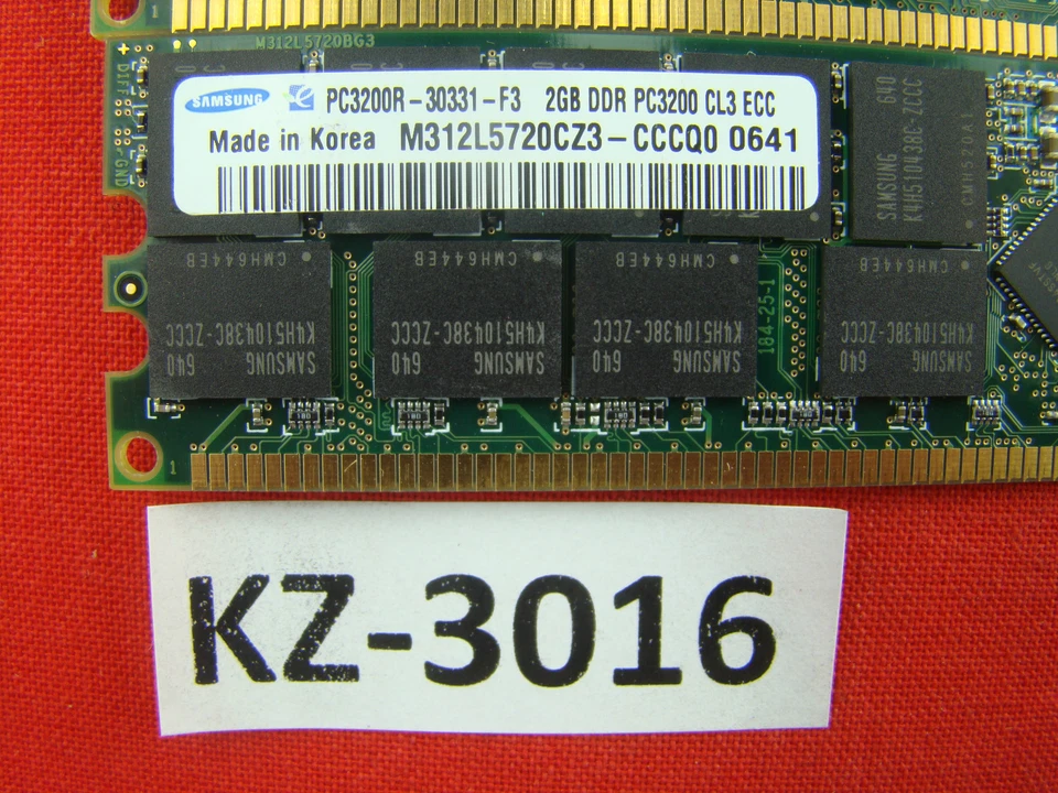 4GB HP 373030-851 Samsung M312L5720CZP-CCCQ0 PC3200R 2x2GB DDR ECC #KZ-3016 - Image 2 of 2