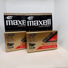 2 Pack Maxell TC-30 HGX-Gold VHS-C Camcorder Videocassette Tapes Sealed 62m