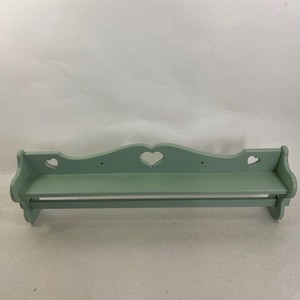 Richard Rice Handmade Mint Quilt Blanket Wooden Hanging Rack Heart Design