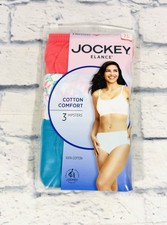 New Jockey Elance Women s 7/L Underwear Panties Hipsters Cotton Comfort 3 Pk