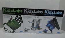 KidzLabs Robot Building Kit, Set of 3 Projects, Science and Tech Toys
