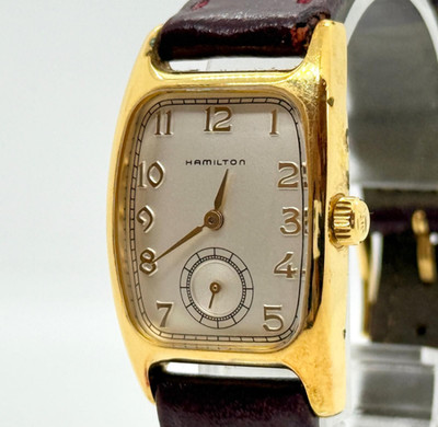 Hamilton Boulton 6264 Damen Quarzuhr silbernes Zifferblatt kleine Sekunde - f...