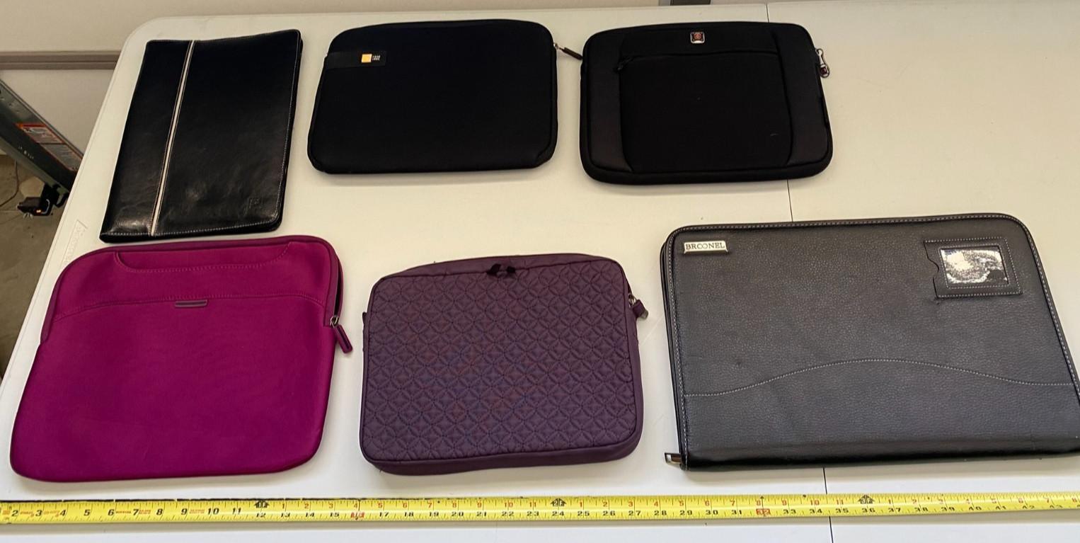 tablet ipad case lot of 6 pre-owned zipper case folio swiss 