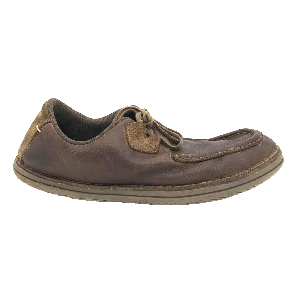 Merrell Bask Lace Shoes Moss Men 9 Moc Toe Brown Leather Comfort Lace Up J21981 Merrell Leather Upper Green Casual Shoes for Men for sale | eBay main image 4