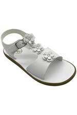 FootMates Eco Kids Girls Jasmine Slingback Sandals White Micro