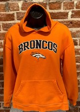 NFL Team Apparel Denver Broncos Cotton Blend Embroidered Hoodie Youth XL 16/18