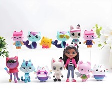 13pcs/set Gabby's Dollhouse Figure Model Toys Dolls Cake Topper Decor Kids Gift