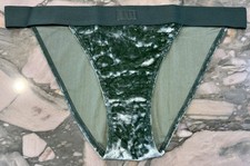 NEW Victoria Secret PINK Velvet Bikini Panty - Green - XL