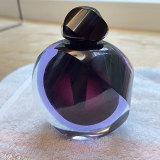 Vintage Murano Sommerso Style Art Glass Perfume Bottle Signed On Bottom