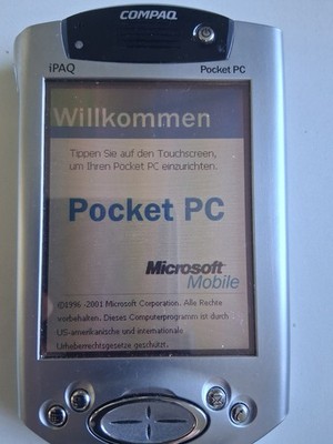 Compaq Pocket PC iPAQ 3850  mit Windows Mobile Premium 2002 und Zubehör