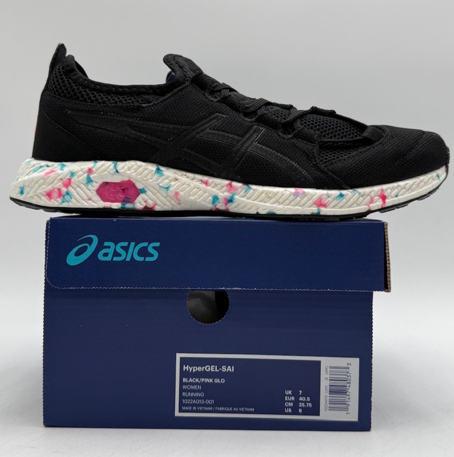 ASICS HYPERGEL-SAI BLACK/PINK Women's NEW Running Sneaker Black US Size 9 thumbnail 11