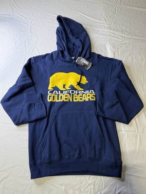 Majestic Section 101 California Cal Golden Bears Navy Blue Hoodie Men s Small E3