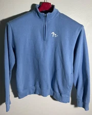 Big Cotton Gear Better Than Basic Light Blue 1/4 Zip Pullover Sweatshirt L